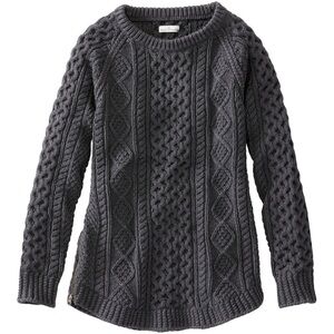 L. L. Bean Women's Signature Cotton Fisherman Tunic Knit Sweater size XL petite